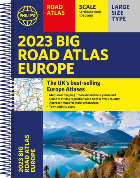 2023 Philip’s Big Road Atlas Europe