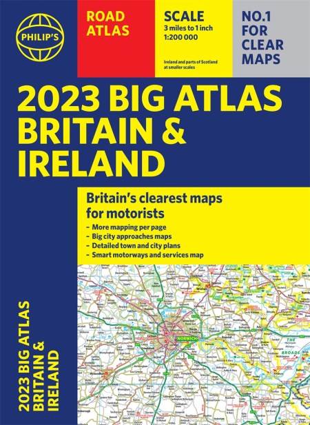 2023 Philip's Big Road Atlas Britain and Ireland