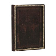 Black Moroccan Midi Lined Hardcover Journal (Elastic Band Closure)