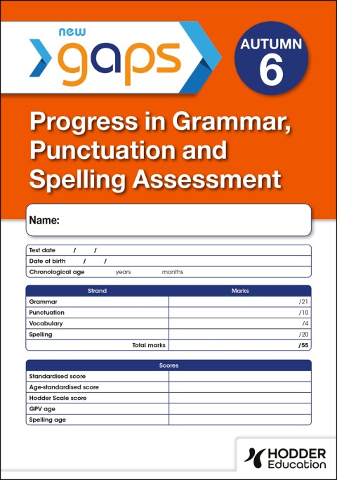 New GaPS Test 6, Autumn PK10 (Progress in Grammar, Punctuation and Spelling Assessment)