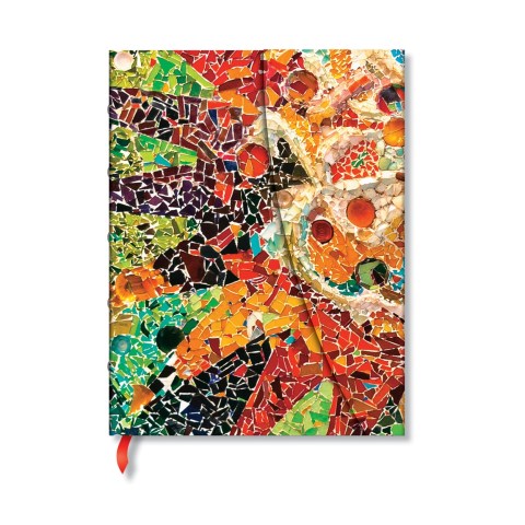 Gaudi’s Sun (Gaudi’s Mosaics) Midi Unlined Hardback Journal (Wrap Closure)