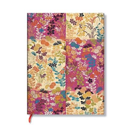 Kara-ori Pink (Japanese Kimono) Ultra Unlined Softcover Flexi Journal (Elastic Band Closure)