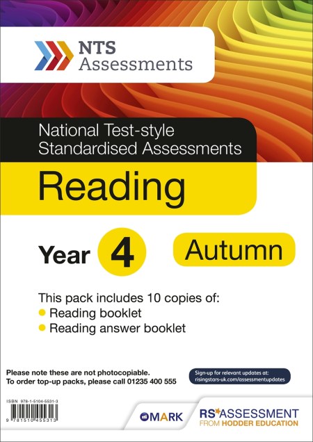 NTS Reading Year 4, Autumn PK10 (National Test-style Standardised Assessments)