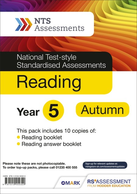 NTS Reading Year 5, Autumn PK10 (National Test-style Standardised Assessments)